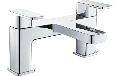 Chrome Bath Filler Tap With Flat Square Lever Handles - Prystine Austin