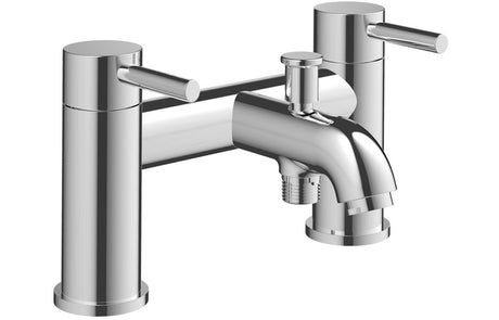 Chrome Designer Bath Shower Mixer Tap With Round Lever Handles - Prystine Tuscon