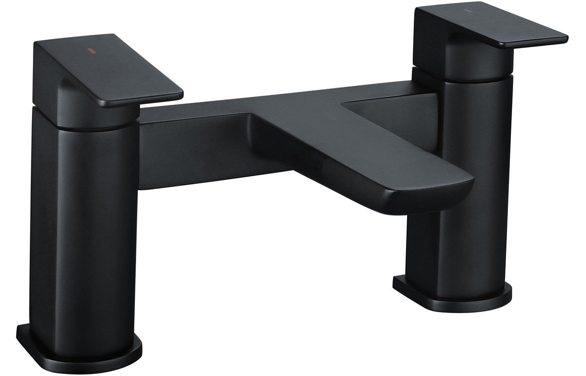 Matt Black Bath Filler Tap Deck Mounted - Prystine Auroa