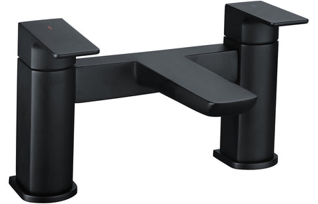 Matt Black Bath Filler Tap Deck Mounted - Prystine Auroa