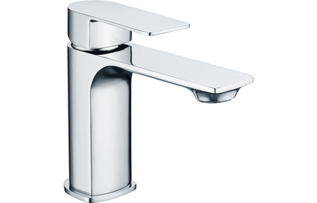 Chrome Basin Mixer Tap With Flat Lever Handle & Click Clack - Prystine Ohio