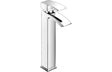 Chrome Tall Basin Mixer Tap Square with Lever Handle - Prystine Nashville