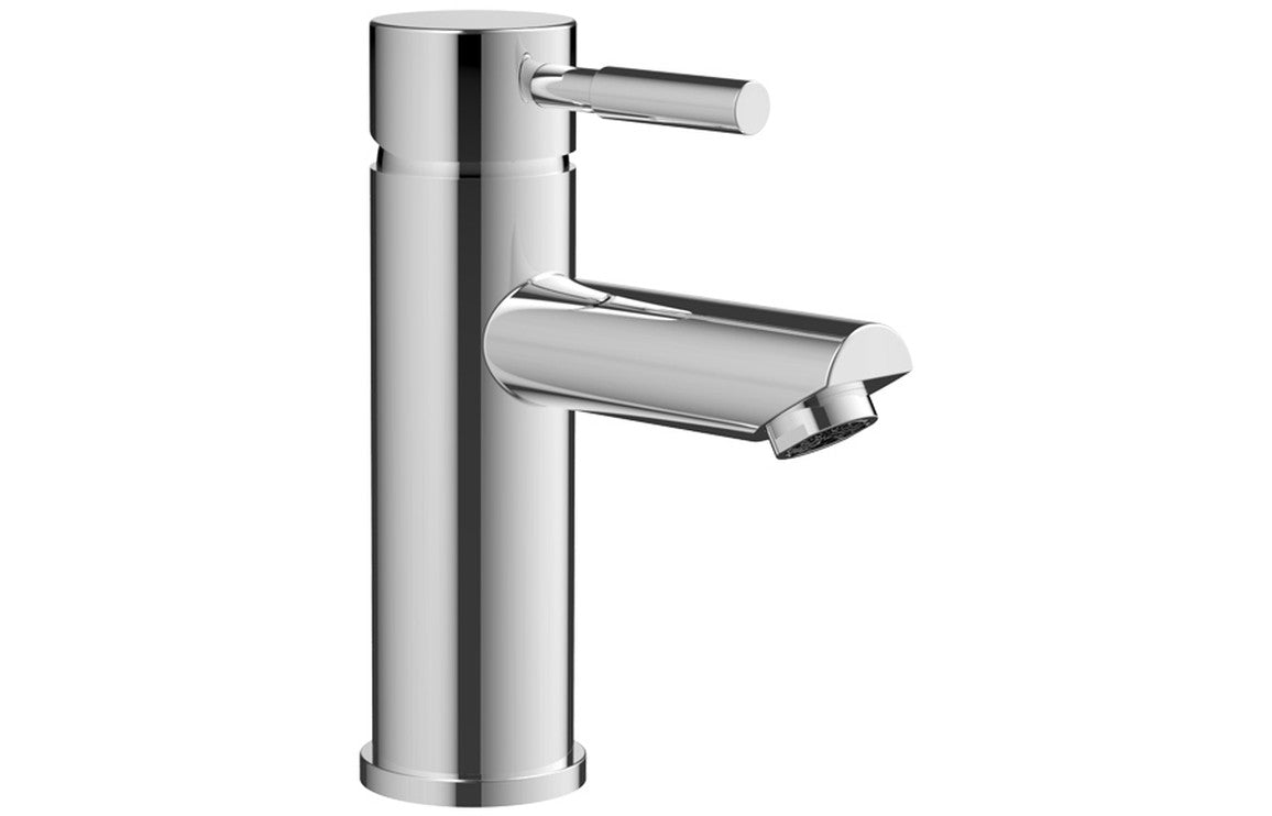 Chrome Basin Mixer with Lever Handle & Push Down Waste - Prystine Gilbert