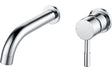 Chrome Wall Mounted Basin Mixer Tap Round with Lever Handle - Prystine Gilbert