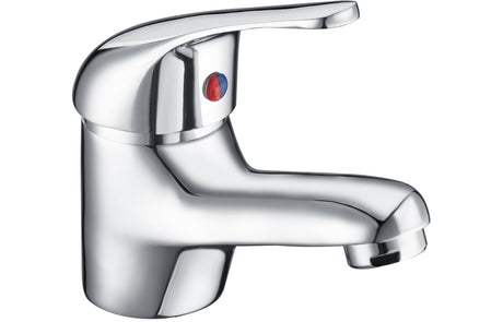 Chrome Contract Mono Basin Mixer With Lever Handles Deck Mountded - Prystine Detroit