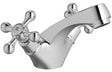 Chrone Traditional Basin Mixer Tap with Crosshead Handles & Click Clack Waste - Prystine Omaha