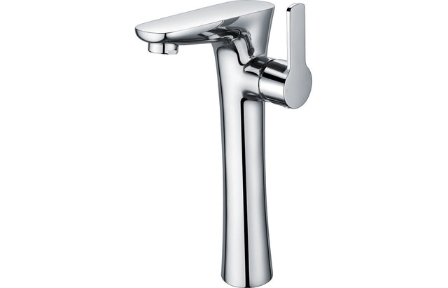 Chrome Designer Chrome Tall Mono Basin Mixer Tap - Prystine Columbus