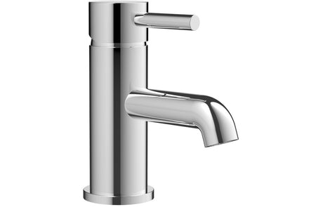 Chrome Designer Basin Mixer Tap Round Lever Handle & Click-Clack Waste - Prystine Tuscon