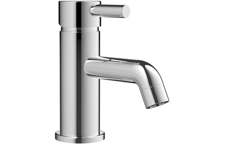 Chrome Small Cloakroom Basin Mixer Tap with Click-Clack Waste - Prystine Tuscon