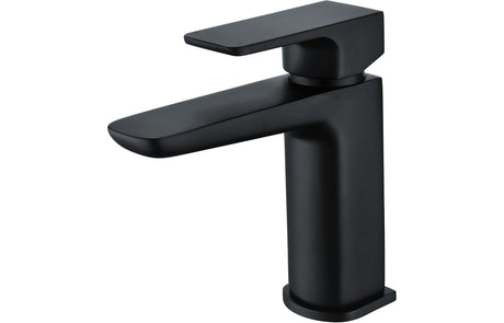 Matt Black Basin Tap With Click Clack Waste - Prystine Auroa