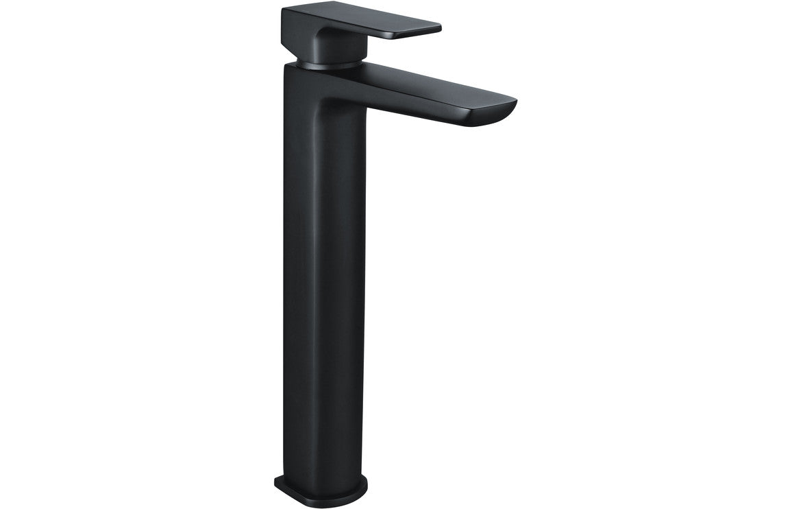 Matt Black Tall Basin Mixer Tap - Prystine Auroa