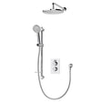 Aqualisa Dream Concealed Thermostatic Mixer Dual Outlet With Adj Kit and Wall Fixed Head Round - Chrome - DRMDCV2.ADFW.RND - TAP 'N' SHOWER