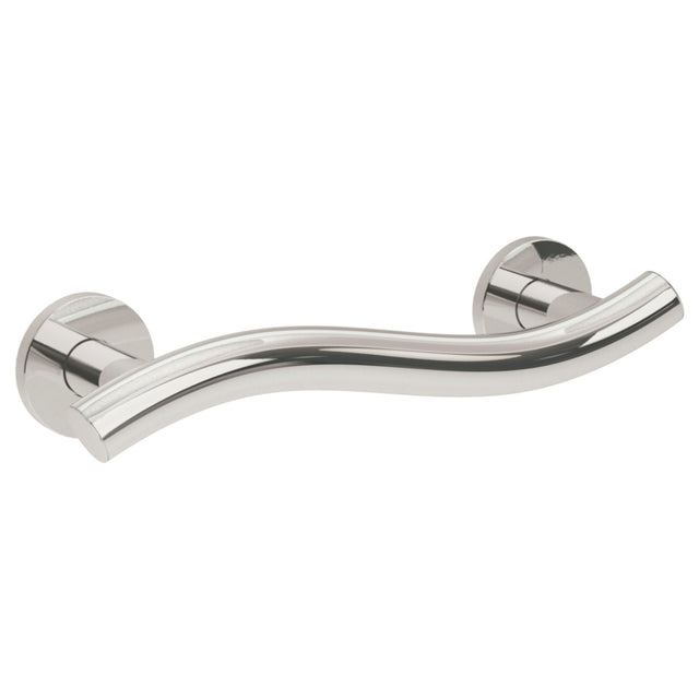 Bathex Yardley Wavy Stainless Steel Grab Rail 450mm - Mirror Polish - 19031MP