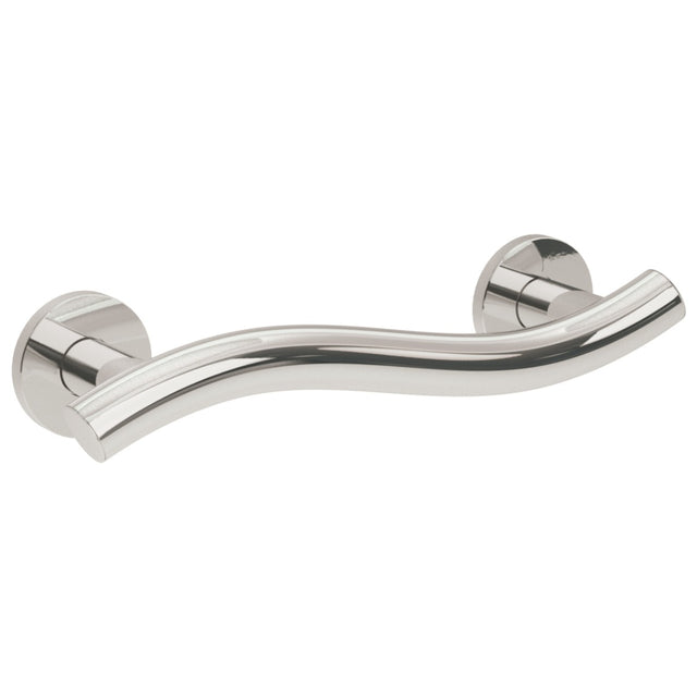 Bathex Yardley Wavy Stainless Steel Grab Rail 300mm - Mirror Polish - 19030MP