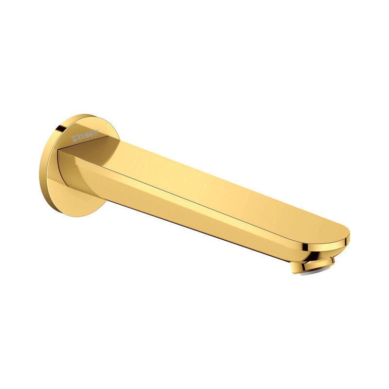 Duravit Wave Wall Mounted Bath Spout - Polished Gold - WA5240010034