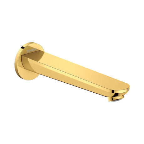 Duravit Wave Wall Mounted Bath Spout - Polished Gold - WA5240010034