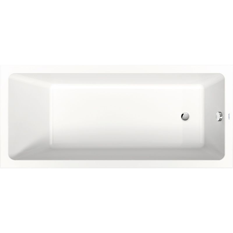 Duravit No.1 Single Ended Rectangular Bath 800mm x 1800mm - White - 700491000000000 - TAP 'N' SHOWER