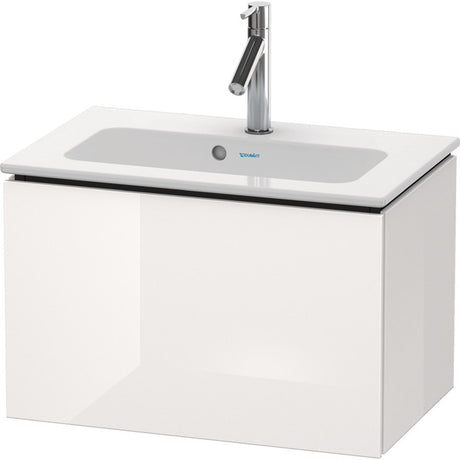 Duravit L Cube 1 Drawer Wall Hung Vanity Unit Only 620mm Wide - White Gloss - LC615602222