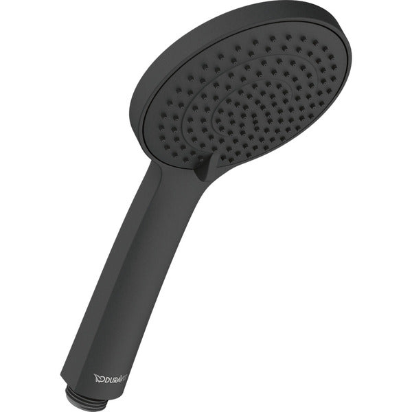Duravit Round 120mm Hand Shower with Silicone Nozzles - Matt Black - UV0650015046