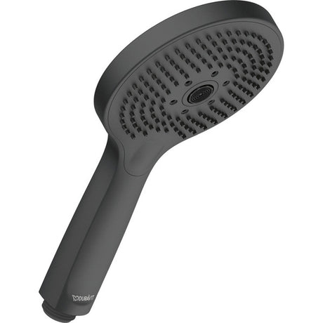 Duravit Round 120mm Hand Shower with Silicone Nozzles - Matt Black - UV0650017046