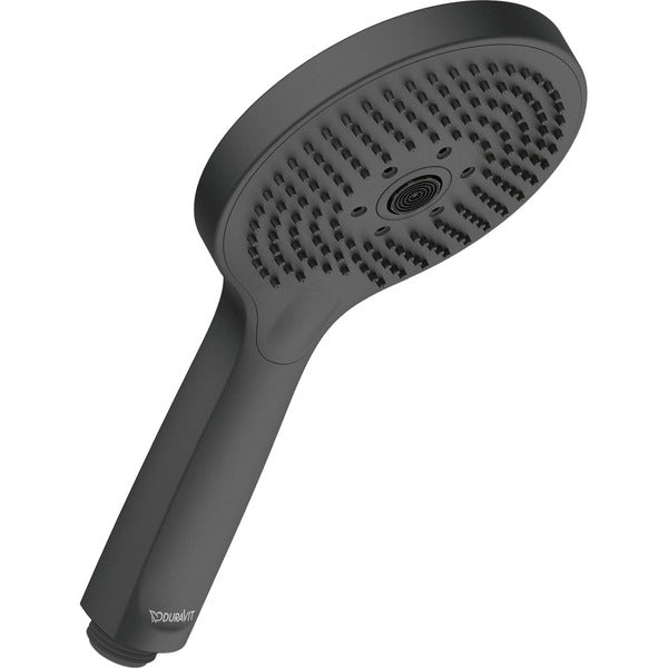 Duravit Round 120mm Hand Shower with Silicone Nozzles - Matt Black - UV0650017046