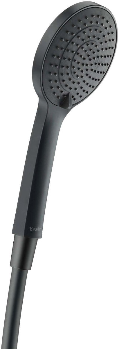 Duravit Round 120mm Hand Shower with Silicone Nozzles - Matt Black - UV0652015046