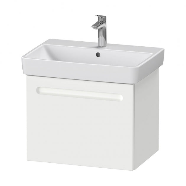 Duravit No.1 Wall Hung 1Drawer Vanity Unit 650mm Wide - Matt White - N14382018180000