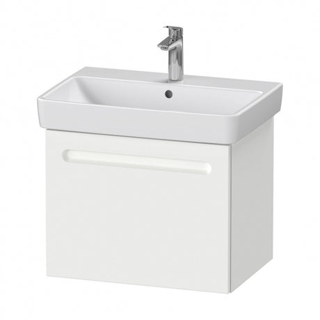 Duravit No.1 Wall Hung 1Drawer Vanity Unit 650mm Wide - Matt White - N14382018180000