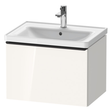 Duravit D-Neo 1 Drawer Wall Mounted Vanity Unit Only 634mm Wide - White Gloss - DE42540BD220000