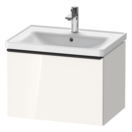 Duravit D-Neo 1 Drawer Wall Mounted Vanity Unit Only 634mm Wide - White Gloss - DE42540BD220000