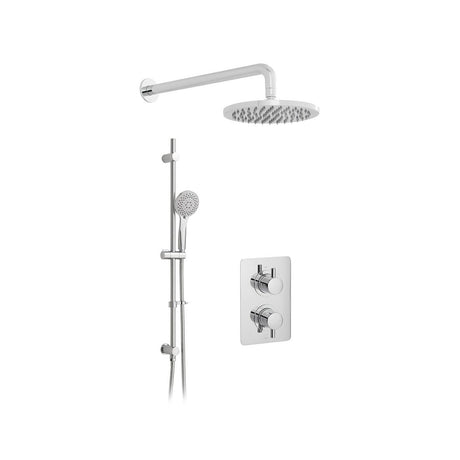 Vado Celsius 2 Outlet Thermostatic Shower Set with Riser Rail - Chrome - DX-172252-CELSQ-CP