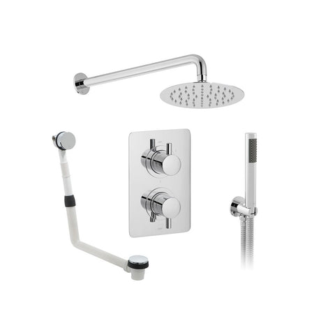 Vado DX Three Outlet Round Thermostatic Shower Set - Chrome - DX-173252-CELSQ-CP