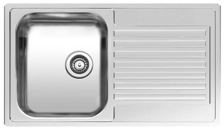 Reginox Steel Kitchen Centurio stainless steel single bowl sink with large draining area and reversible design