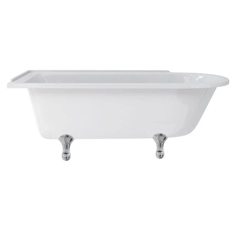 Burlington Hampton White Freestanding Left Hand Shower Bath No Tap Holes 1690 x 750mm - E13