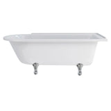 Burlington Hampton White Freestanding Right Hand Shower Bath No Tap Holes 1690 x 750mm - E14