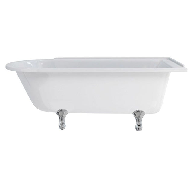 Burlington Hampton White Freestanding Right Hand Shower Bath No Tap Holes 1690 x 750mm - E14