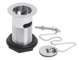Nuie Brass Plug Waste and Ball Chain Chrome - Slotted - E303