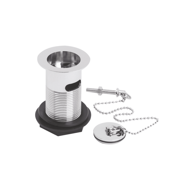 Nuie Wastes & Extras Chrome Contemporary Basin Waste with Plug And Cha