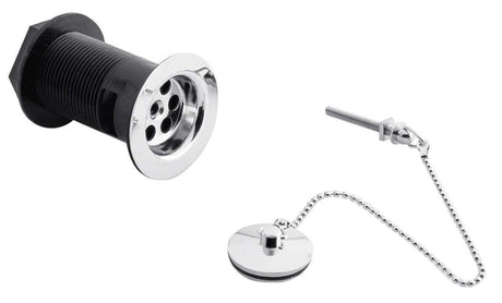 Nuie Brass Plug and Chain Ball Basin Waste Chrome - Slotted - E395