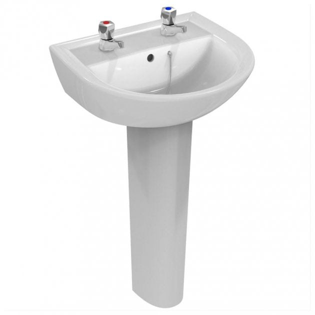 Armitage Shanks Sandringham 21 Full Pedestal -  White - E897601