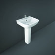 Rak Series 600 52cm Basin 1 Tap Hole - White - S60052BAS1 - TAP 'N' SHOWER