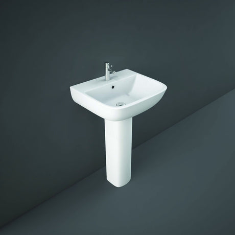 Rak Series 600 52cm Basin 1 Tap Hole - White - S60052BAS1