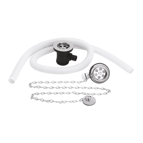 Nuie Extended Retainer Overflow Bath Waste- Chrome - EA329