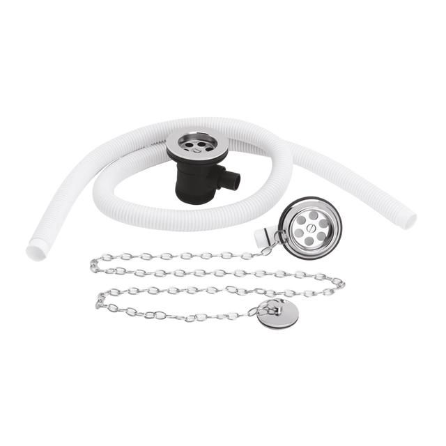 Nuie Extended Retainer Overflow Bath Waste- Chrome - EA329