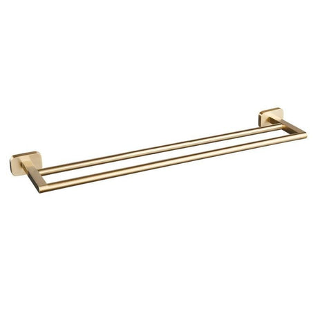 Eastbrook Asti Wall Mounted Double Towel Rail - Brushed Brass - 52.455 - TAP 'N' SHOWER