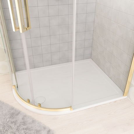 Eastbrook Corsair Left Hand Offset Quadrant Shower Tray 1100mm x 800mm - White - 159.1301 - TAP 'N' SHOWER
