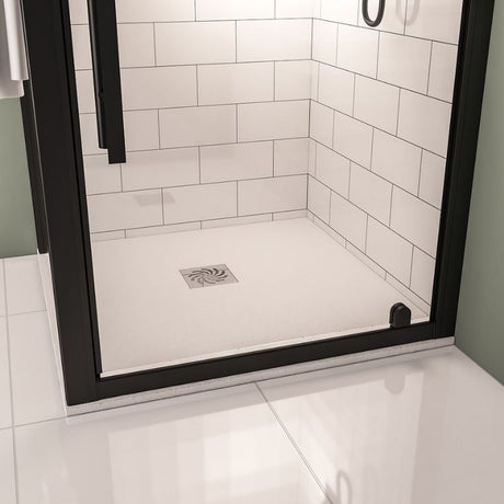 Eastbrook Crossland Slate Effect Square Shower Tray 800mm x 800mm - White - 159.3003 - TAP 'N' SHOWER