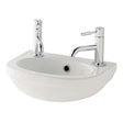 Eastbrook Dura 450mm 2 Tap Hole Cloakroom Basin - White - 26.0012 - TAP 'N' SHOWER