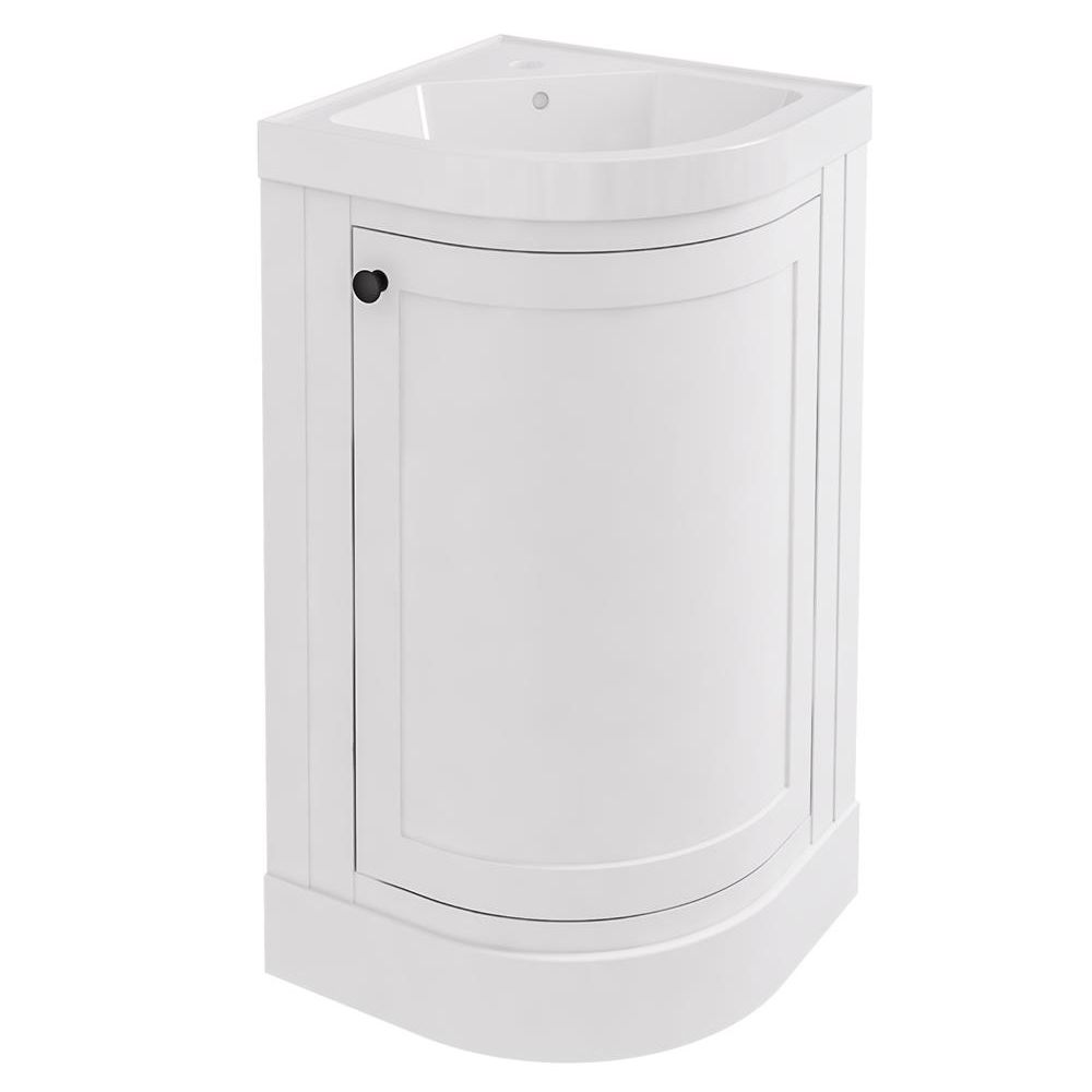 Eastbrook Hardwick Corner Vanity Unit 430mm - Matt White - 36.2026 - TAP 'N' SHOWER