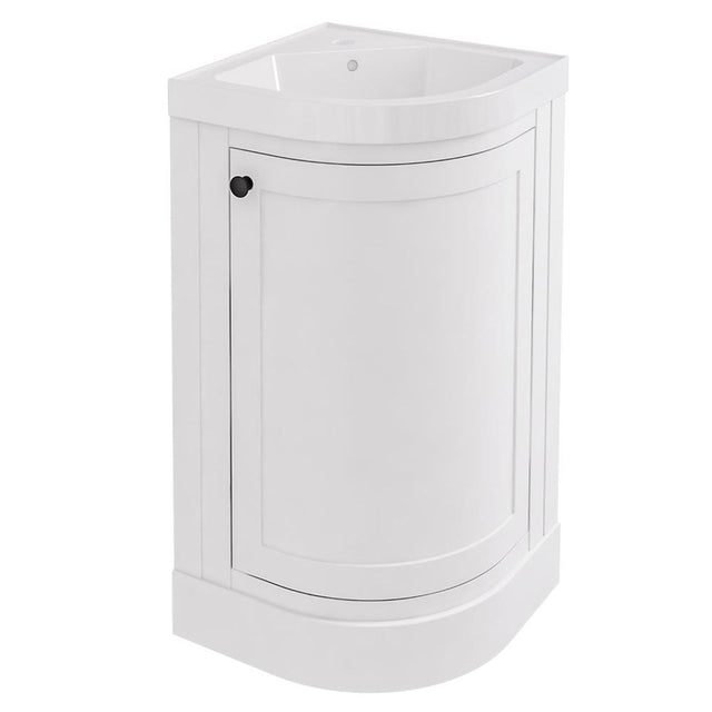 Eastbrook Hardwick Corner Vanity Unit 430mm - Matt White - 36.2026 - TAP 'N' SHOWER